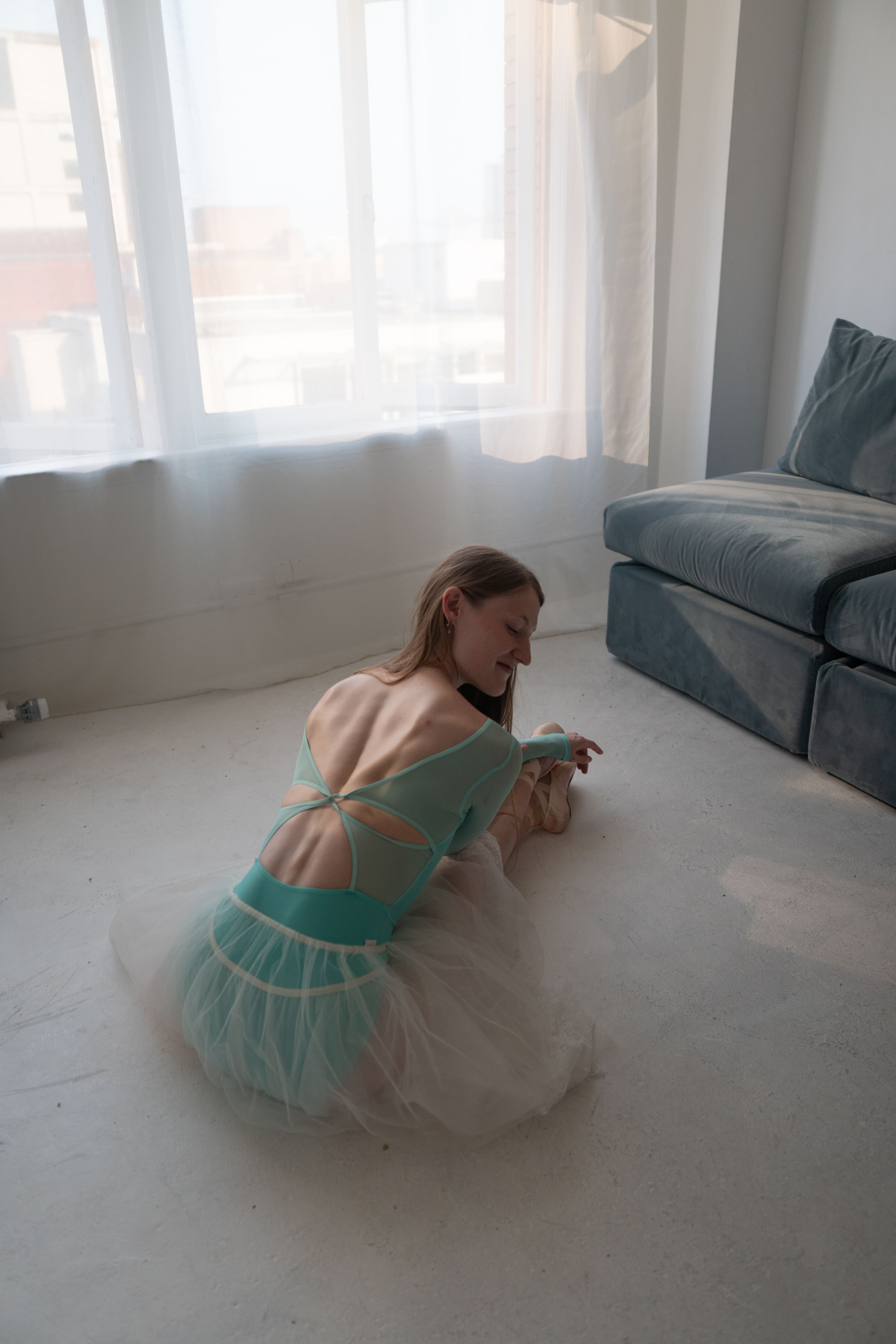 Expression Leotard — Tiffany Blue — view 3