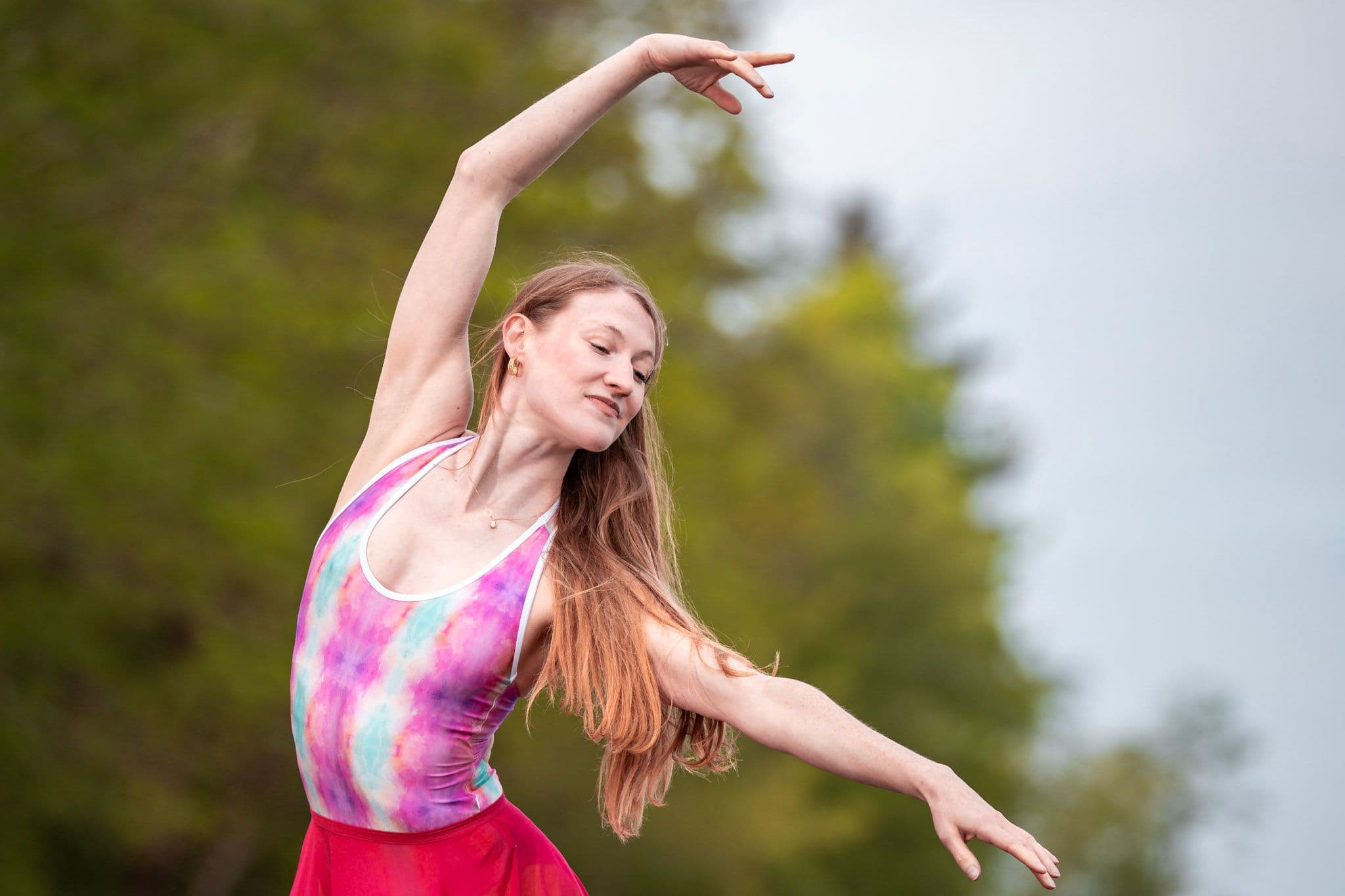 Plié Leotard — Pink Tie Dye — view 2