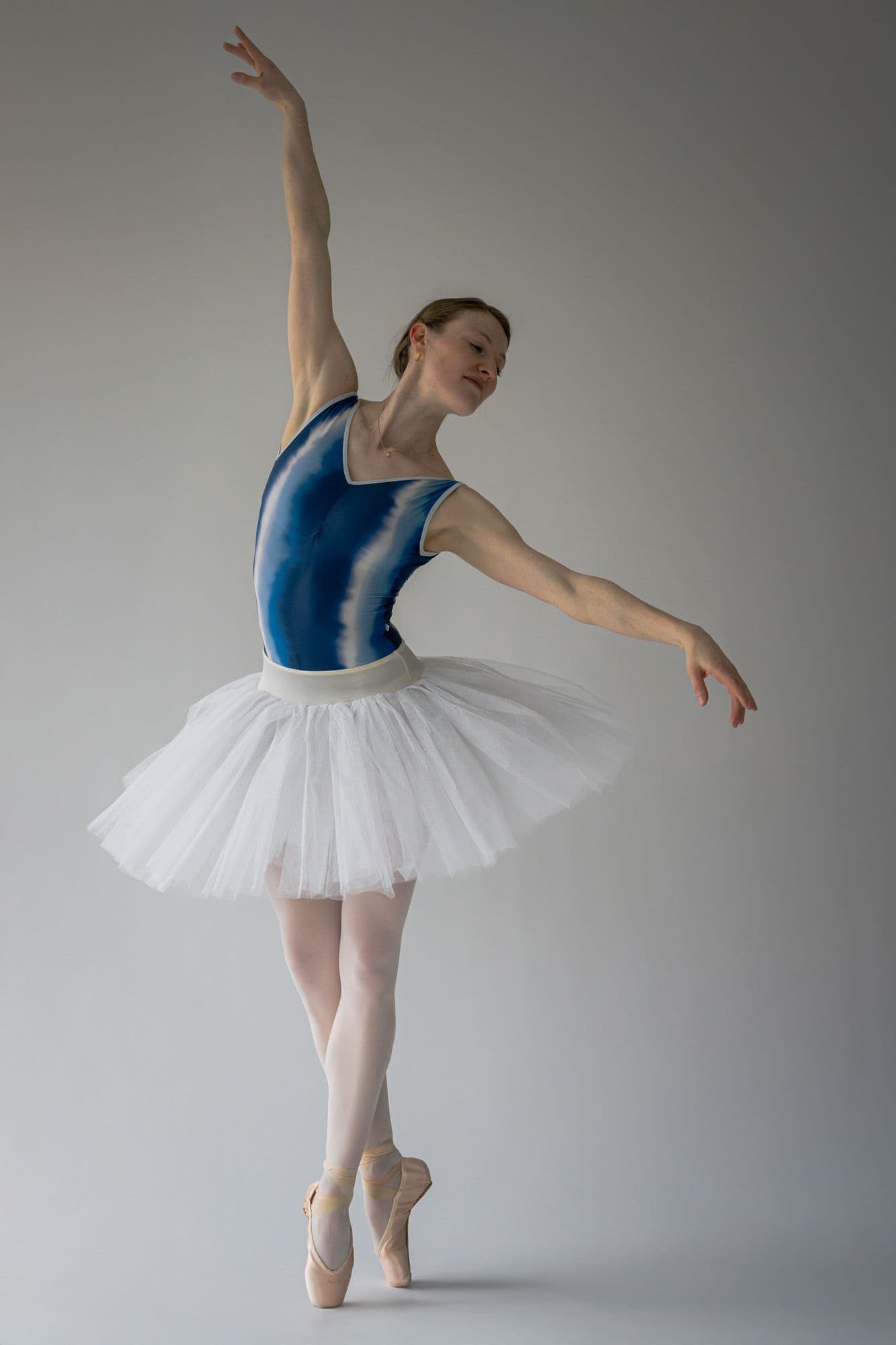 Grand Allegro Leotard — Blue tie dye — view 1