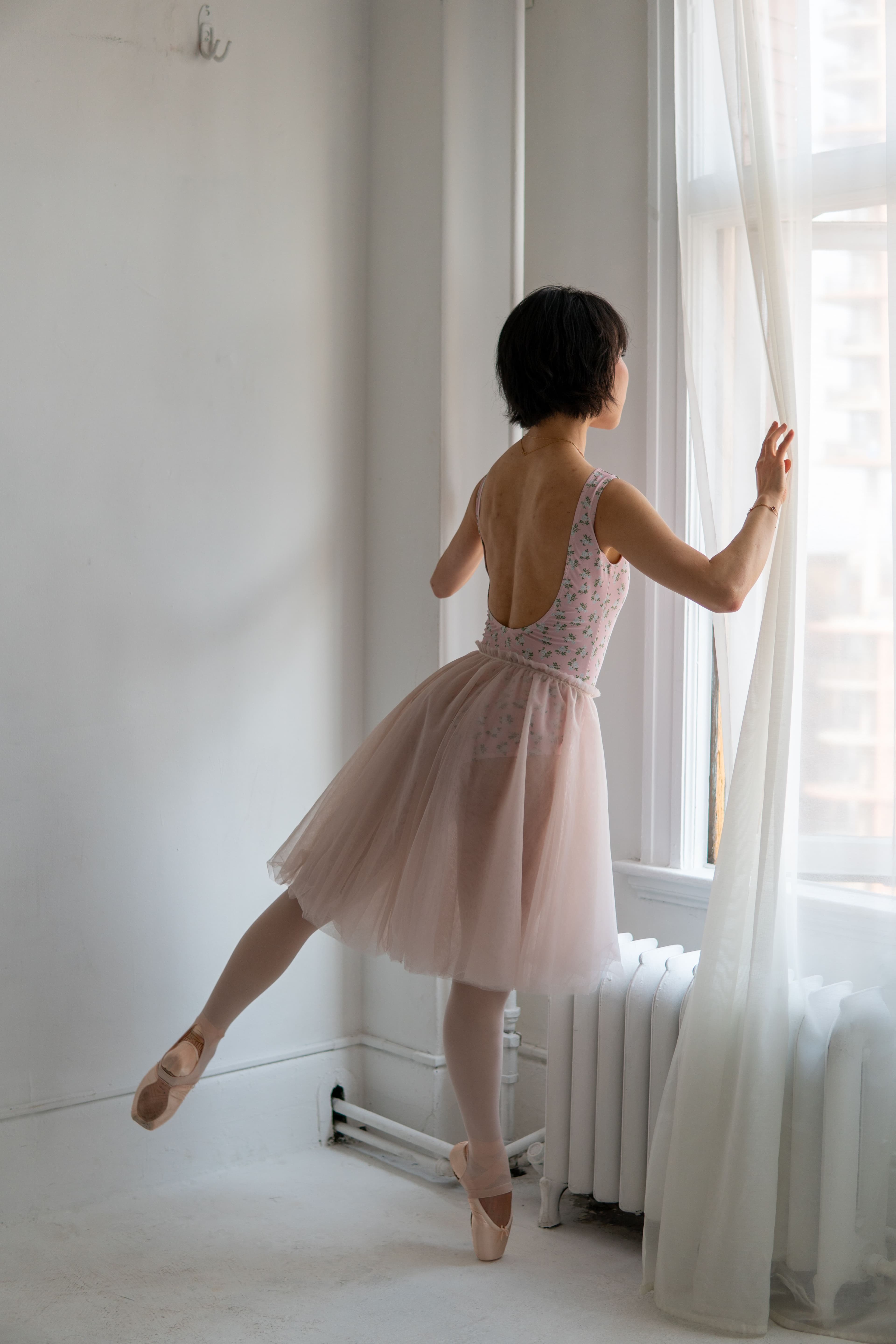 Caprice Leotard — Pink Floral — view 3