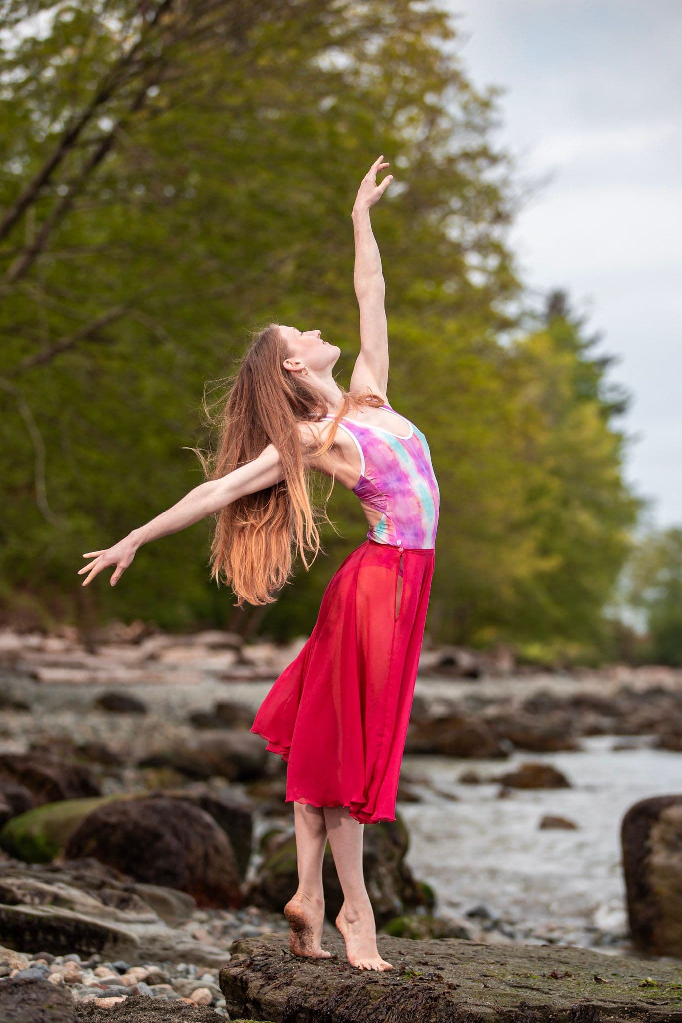 Plié Leotard — Pink Tie Dye — view 1